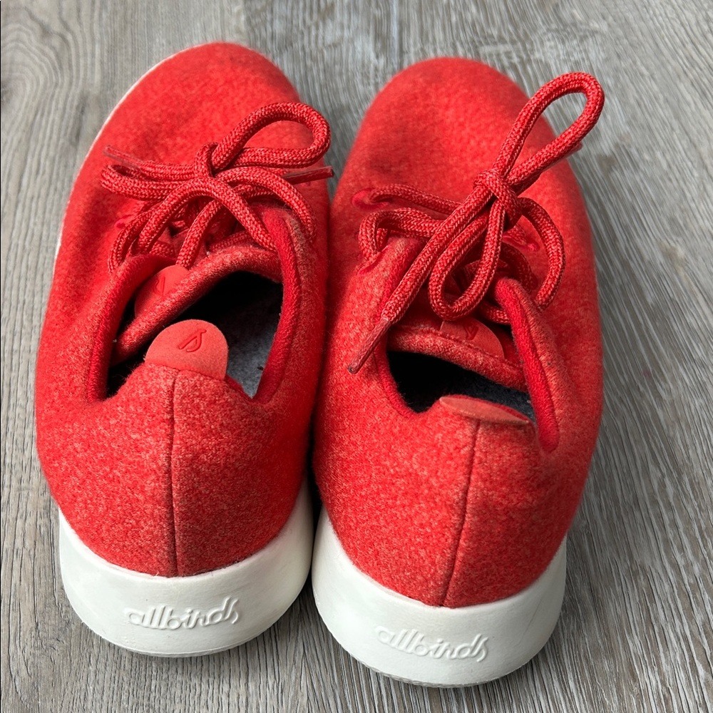 allbirds Women’s Red Wool Sneakers - Lace-Up Everyday Shoes